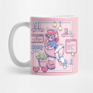 Girl with headphones Mug